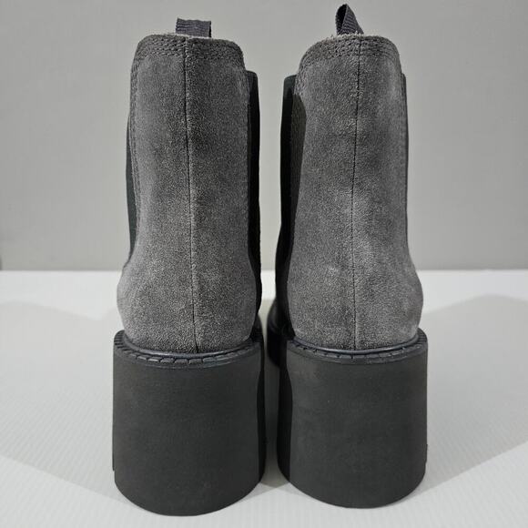 NEW Pedro Garcia Zisca Ankle Boot Women EU 38.5 Storm Gray Suede Chelsea Luxury - Picture 6 of 12